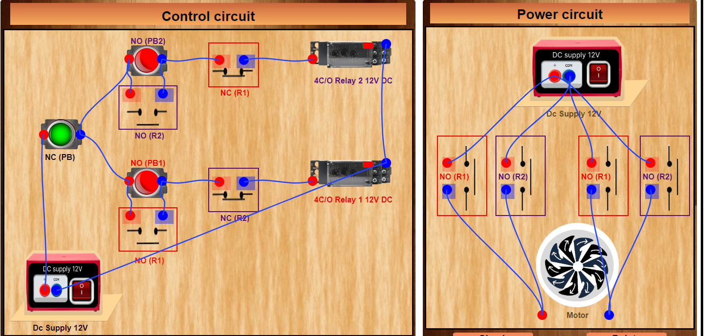 Connections of Control and Power Circuit